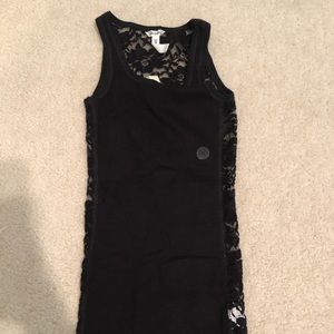 Black Tank Top With Laced Back